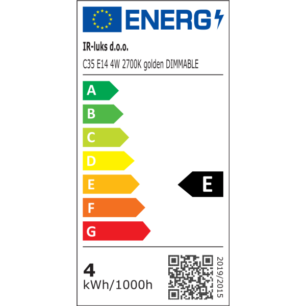 LED-Filament Bulb-C35-E14-AC220-240V-4W-2700K-470lm-golden-dim