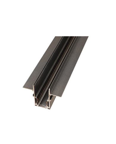 HM22-0004-2m recessed track rail, with end cap, with overlay-black