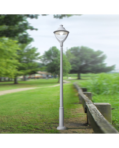 EKTOR 2500/BEPPE 400 GREY CLEAR + LED E27 50W 3K