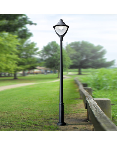 EKTOR 2500/BEPPE 400 BLACK CLEAR + LED E27 50W 3K