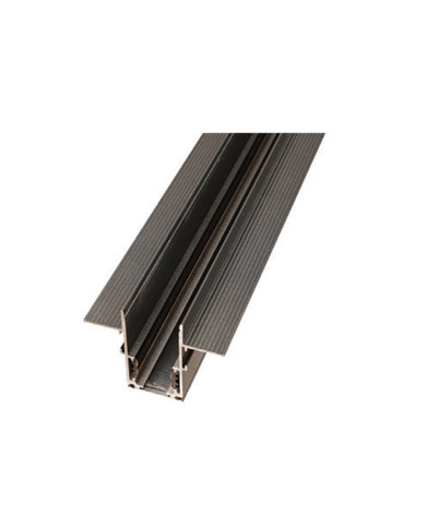 HM22-0004-2m recessed track rail, with end cap, with overlay-black