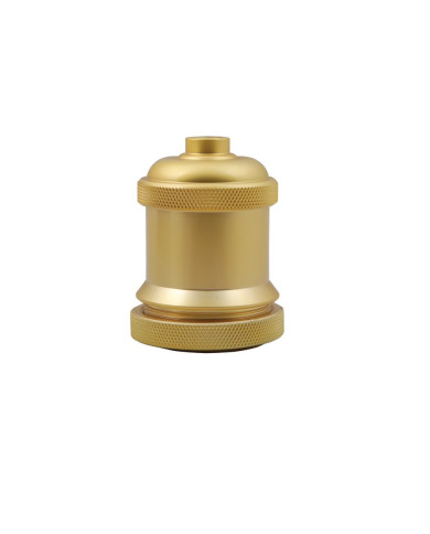 A0108 Aluminium plated gold colour, with E27 plastic, tube 301 black, 1 ring