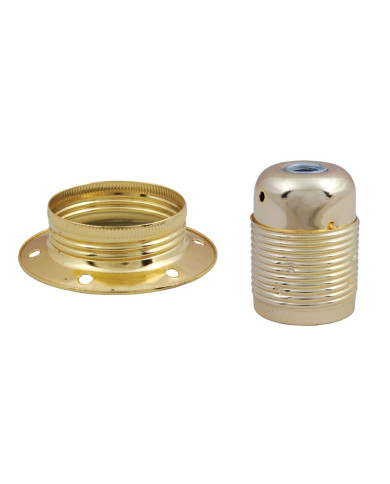 E27-LM Steel plated bronze colour, with 1 ring